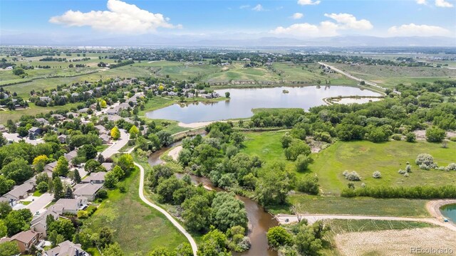 2037 River W Dr, Windsor, CO 80550 - aerial overview of property's location featuring a large body of water