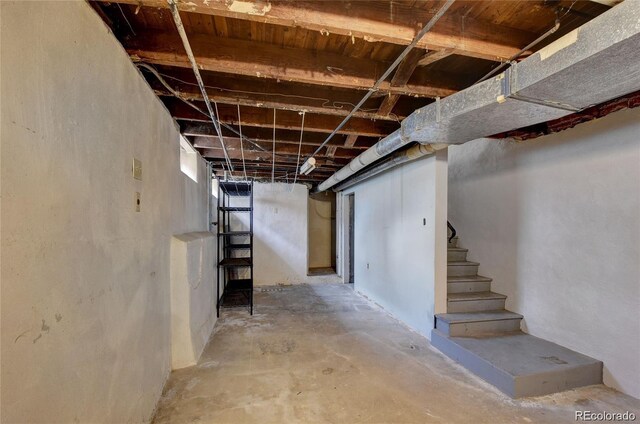 4514 Bryant St, Denver, CO 80211 - unfinished basement with stairway
