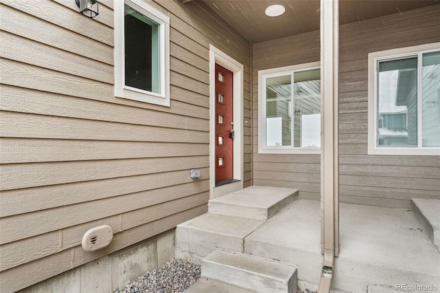 view of doorway to property