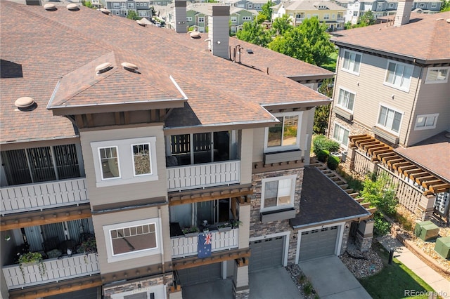 view of property featuring a garage