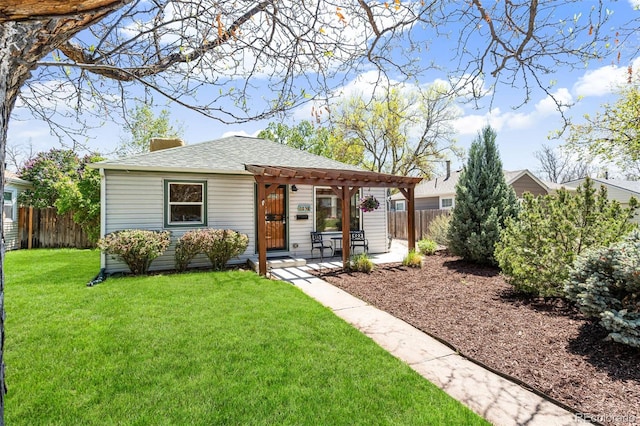 2252 Lamar St, Edgewater, CO 80214 - view of front of home featuring covered porch, a chimney, and roof with shingles