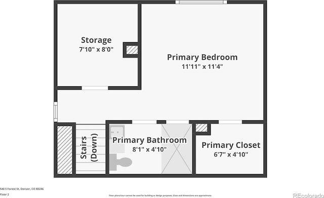 540 S Forest St Unit 3-204, Denver, CO 80246 - floor plan