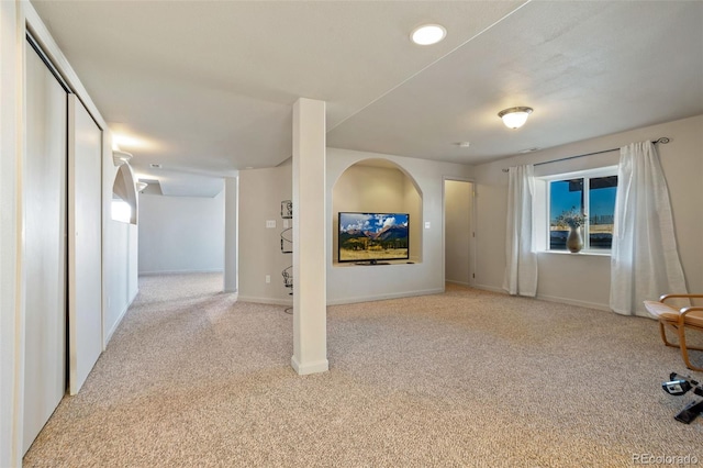 17950 Cumbres Rd, Peyton, CO 80831 - unfurnished living room featuring light colored carpet and baseboards