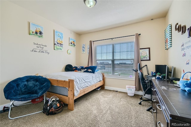 view of carpeted bedroom