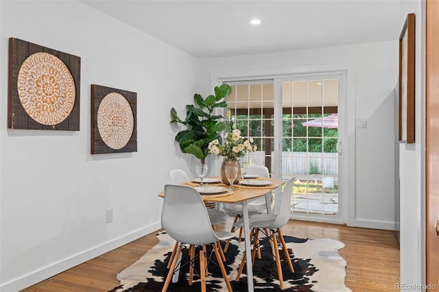 4100 Shaw Blvd, Westminster, CO 80031 - dining space featuring wood finished floors and recessed lighting