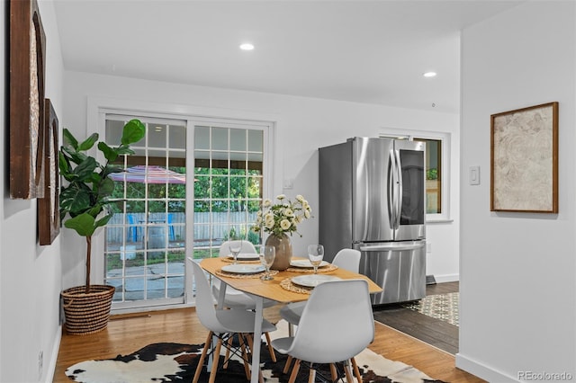 4100 Shaw Blvd, Westminster, CO 80031 - dining space featuring wood finished floors and recessed lighting