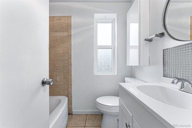 1535 Hudson St Unit 1, Denver, CO 80220 - bathroom featuring tile patterned flooring, vanity, and toilet