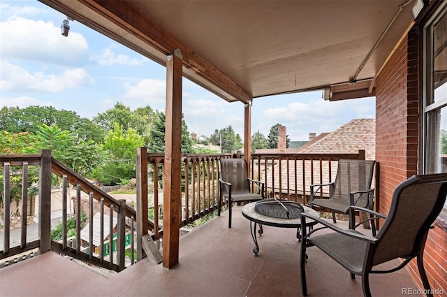 1430 Monroe St, Denver, CO 80206 - balcony featuring an outdoor fire pit