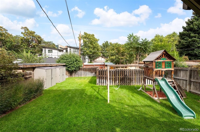 1430 Monroe St, Denver, CO 80206 - view of yard featuring a playground