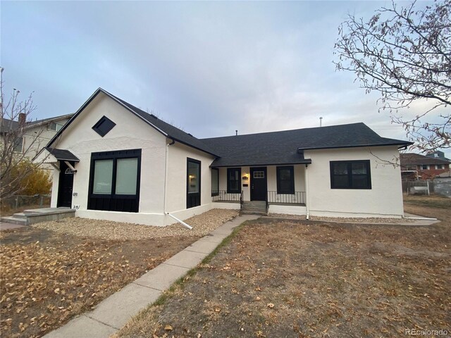 view of front of property with a porch