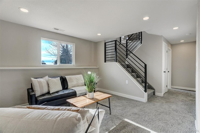 view of carpeted living room