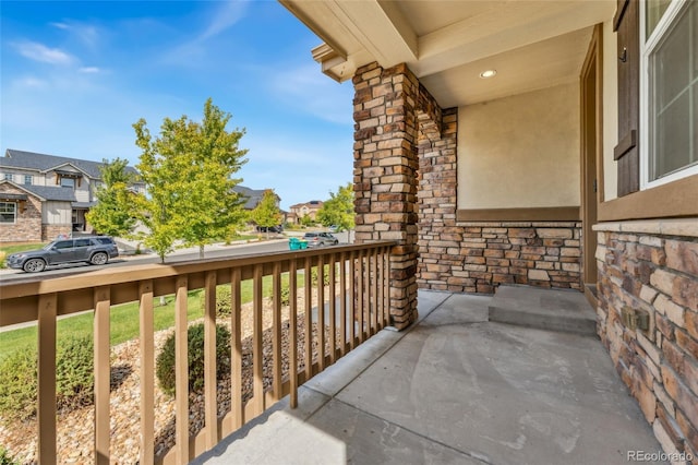 balcony with a porch