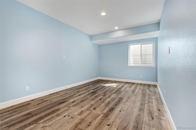 empty room featuring light hardwood / wood-style floors