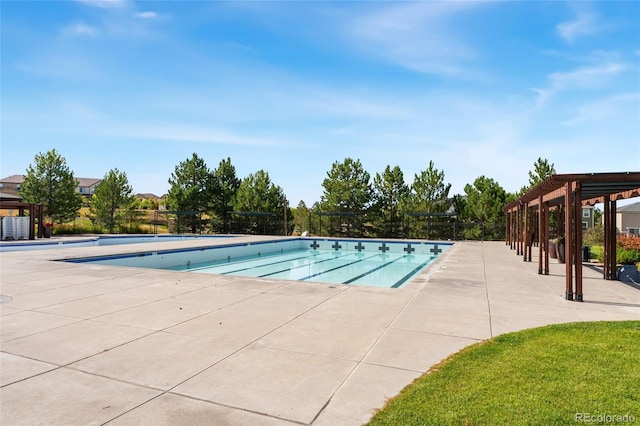 view of pool with a patio