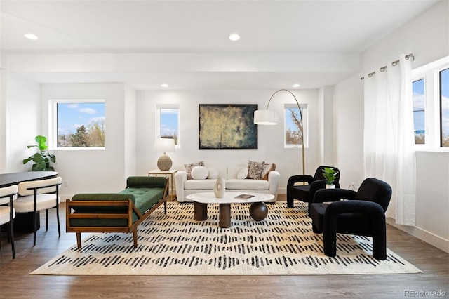 8410 W 52nd Ave, Arvada, CO 80002 - living area featuring wood finished floors, recessed lighting, and baseboards