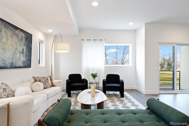 8410 W 52nd Ave, Arvada, CO 80002 - living area featuring wood finished floors, recessed lighting, and baseboards