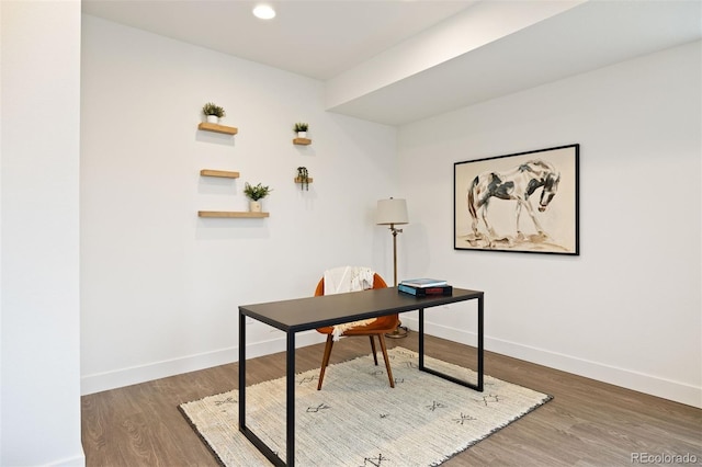 8410 W 52nd Ave, Arvada, CO 80002 - office space with baseboards, wood finished floors, and recessed lighting