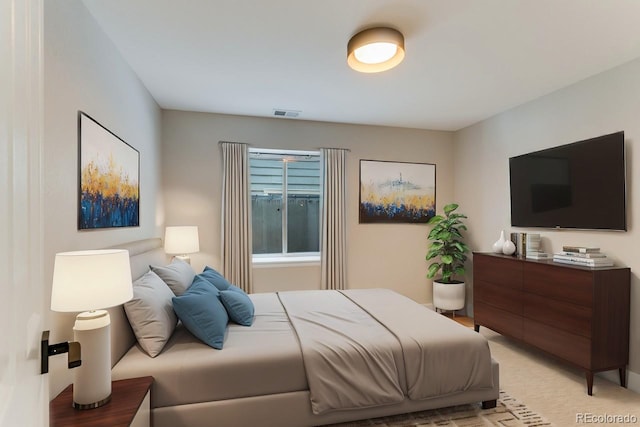 view of carpeted bedroom