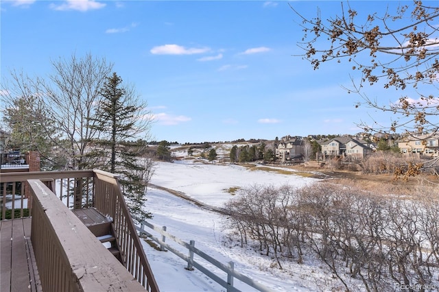 view of snowy yard