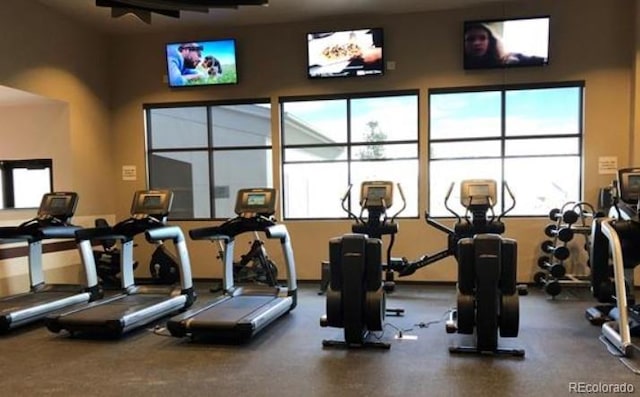 view of workout area