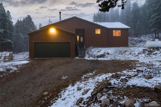 view of front of house featuring a garage