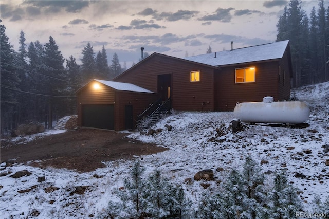 view of front of house featuring a garage