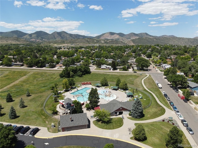 4382 S Xenon St, Morrison, CO 80465 - bird's eye view of mountains and a pool