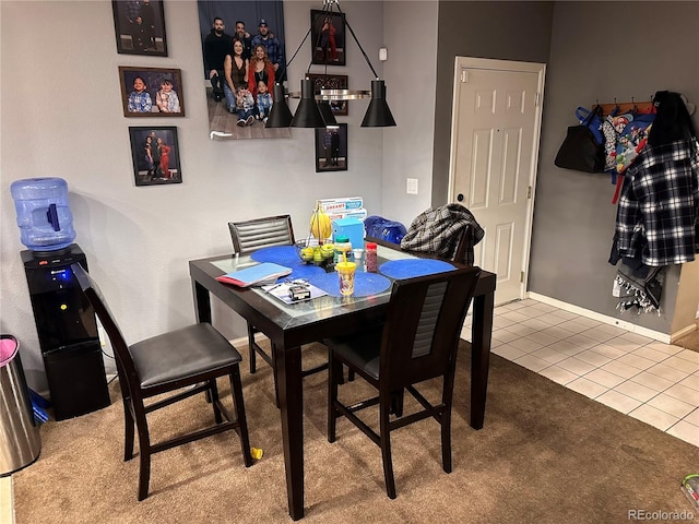 view of tiled dining area