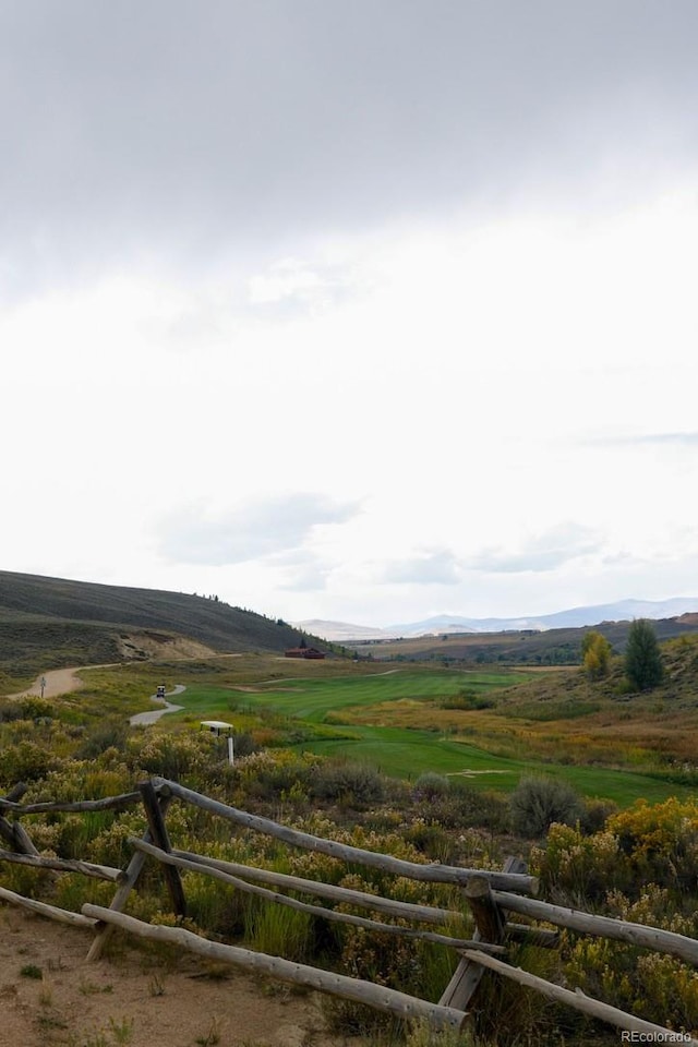 property view of mountains featuring a rural view