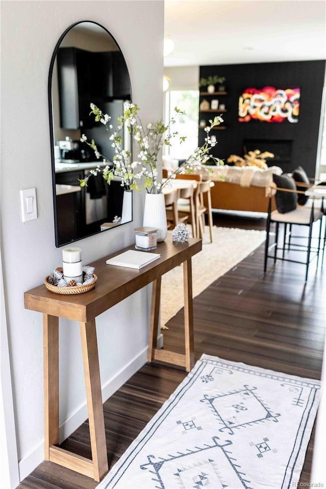 interior space featuring hardwood / wood-style floors