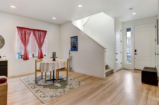 dining area featuring hardwood / wood-style floors