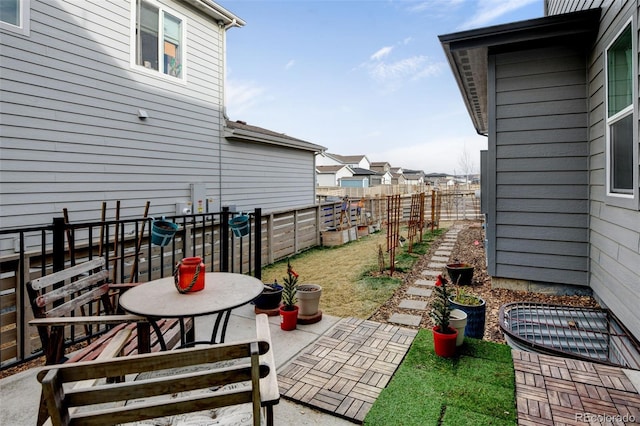 view of patio featuring a fenced backyard