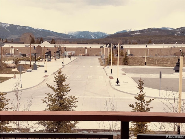 property view of water featuring a mountain view