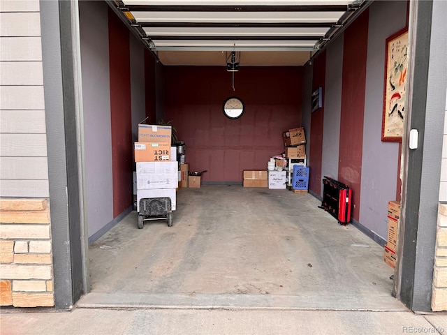 garage featuring a garage door opener