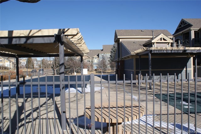 view of pool featuring a pergola