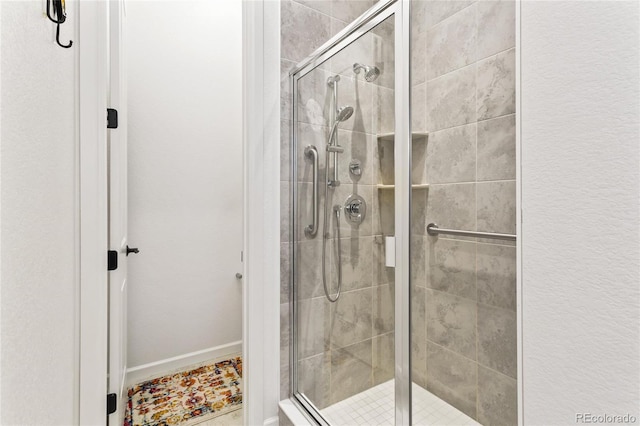 bathroom featuring walk in shower