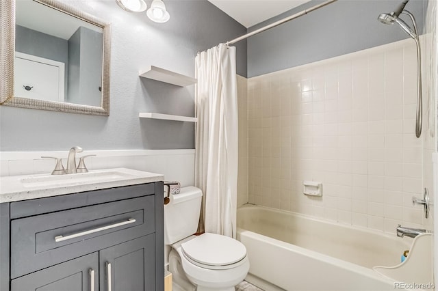 1068 Milo Cir Unit A, Lafayette, CO 80026 - bathroom with wainscoting, shower / bath combo, and vanity