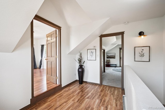 5939 S Skyline Dr, Evergreen, CO 80439 - corridor featuring light wood-style flooring and lofted ceiling