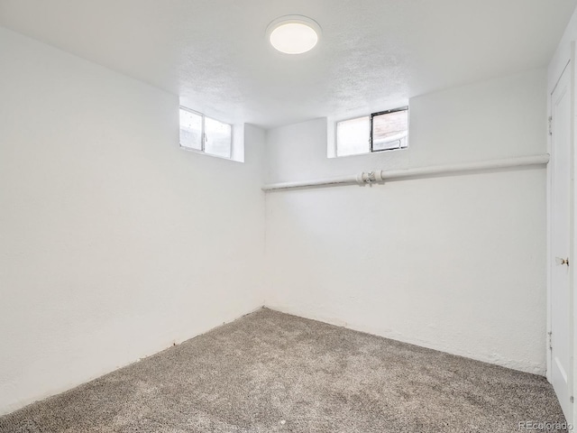 basement with carpet