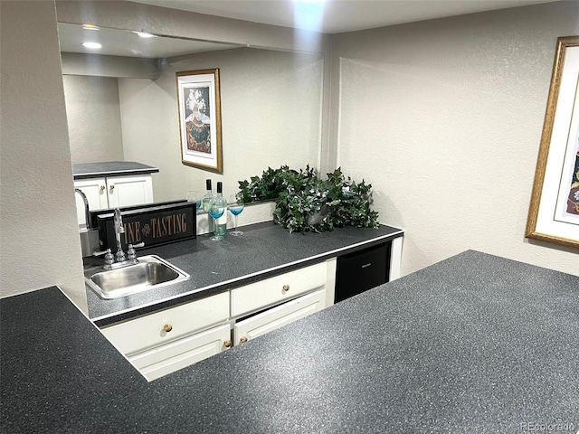 kitchen with white cabinetry and sink