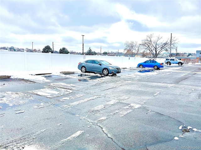 view of parking / parking lot