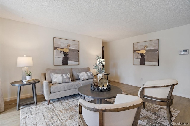 2130 Squires St, Longmont, CO 80501 - living room featuring wood finished floors and a textured ceiling