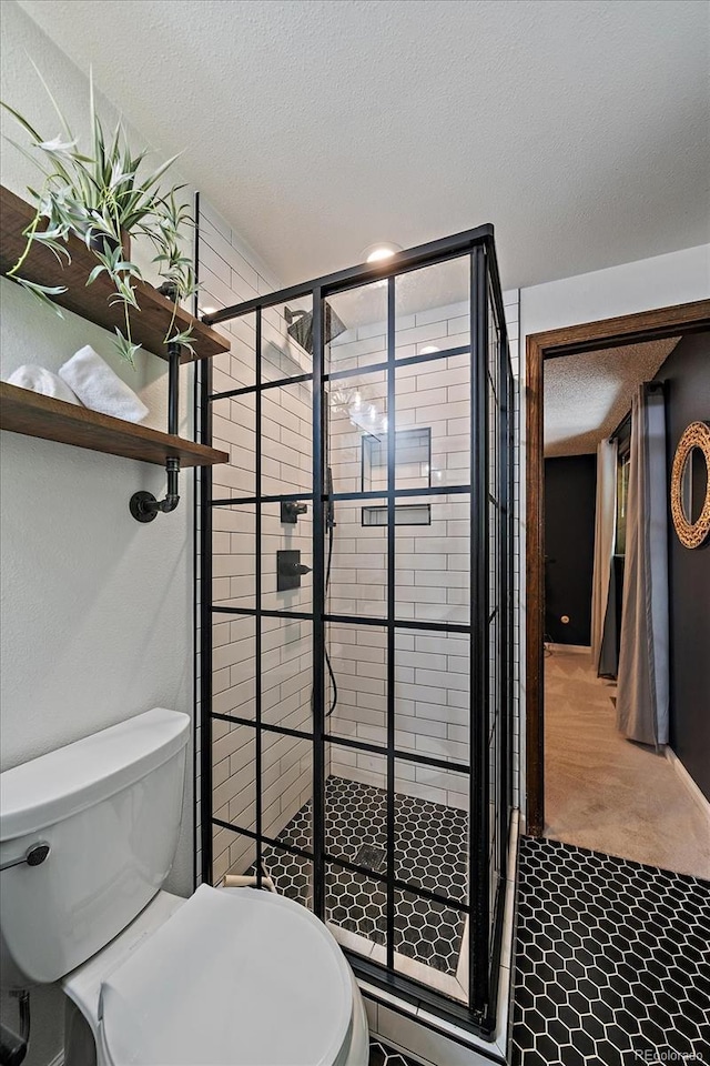 2130 Squires St, Longmont, CO 80501 - full bath featuring a stall shower and a textured ceiling