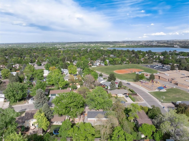 7695 S Harlan St, Littleton, CO 80128 - aerial perspective of suburban area with a large body of water