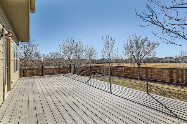 deck with fence