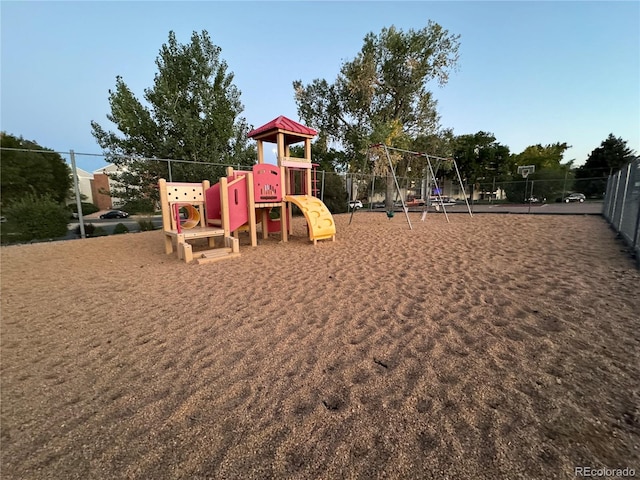 view of jungle gym