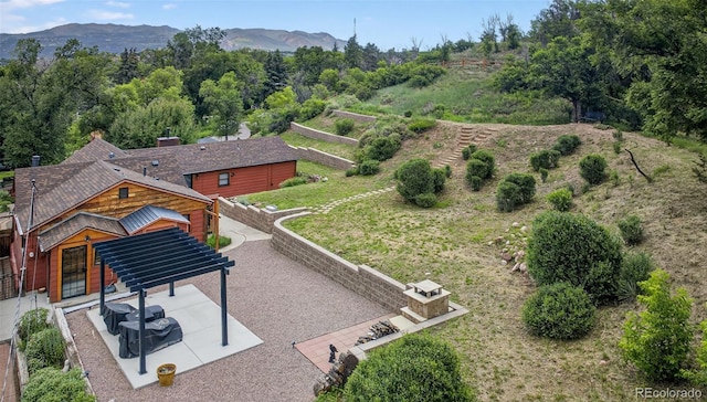 133 N 13th St, Colorado Springs, CO 80904 - view from above of property with mountains