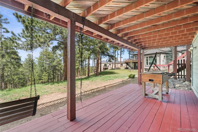 view of wooden terrace