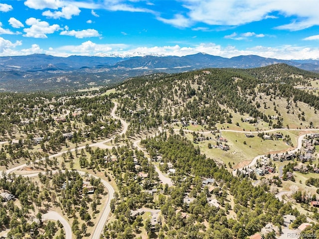 bird's eye view featuring a mountain view