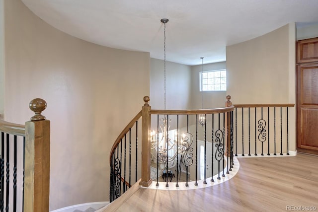 7329 Arco Iris Ln, Castle Pines, CO 80108 - stairway featuring wood finished floors and baseboards